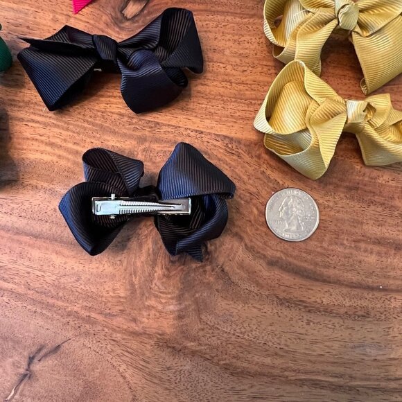 Grosgrain Ribbon Bow x12 Assorted Colors Bundle D - Picture 2 of 9